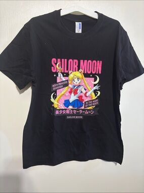 Sailor Moon Black Graphic Tee - Anime Crewneck